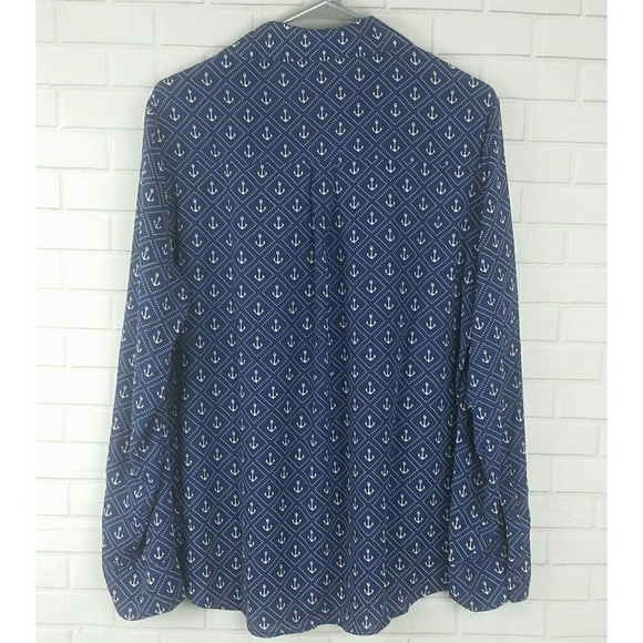 Express Portofino Anchor Shirt Original Fit Large - Picture 4 of 7